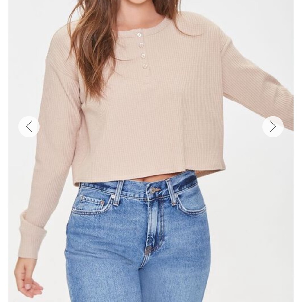 Forever 21 Crop Top - Light Grey